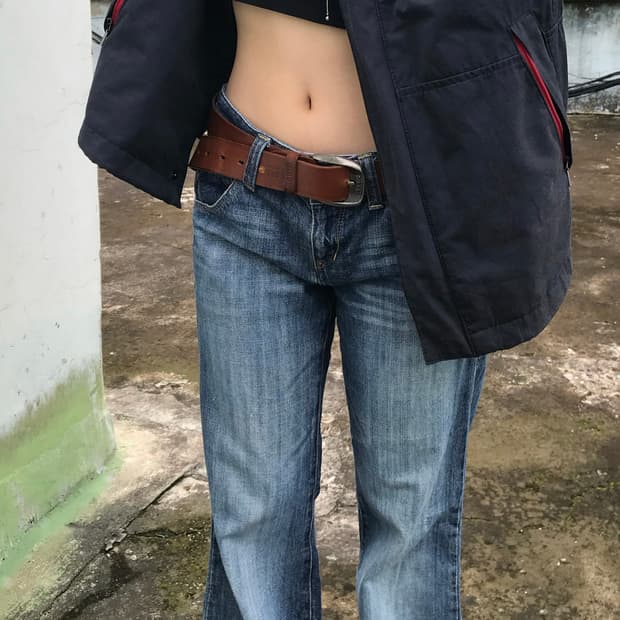 로우라이즈 데님팬츠