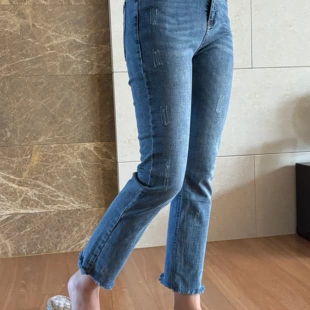 스크래치 9부 데님바지