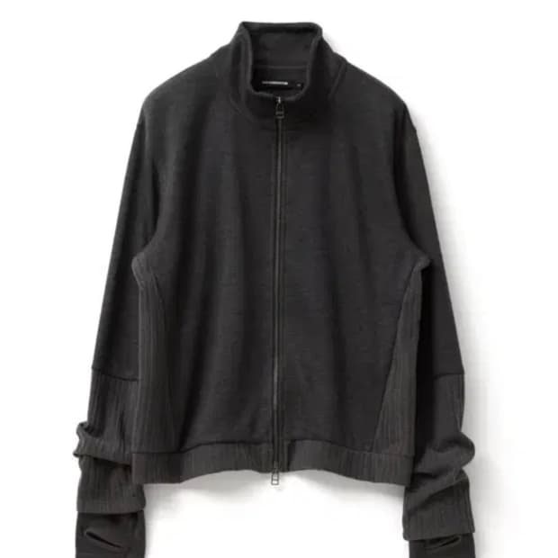 해칭룸 Double Sleeve Track Cardigan Dark Kh