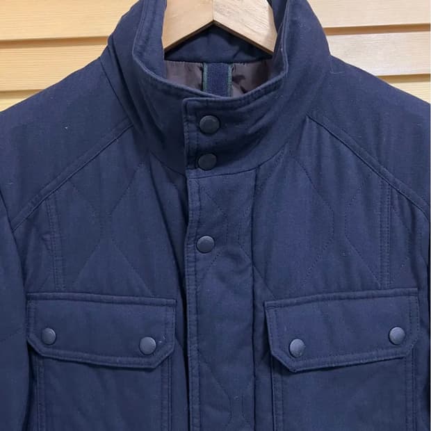 헨리코튼 남성 네이비 퀼팅자켓 누빔점퍼