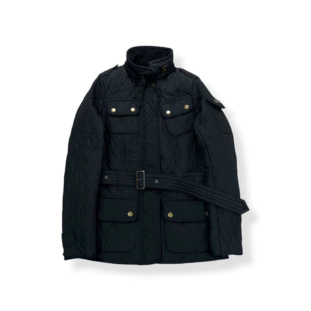 W 95 바버 인터네셔널 퀄팅 벨티드자켓