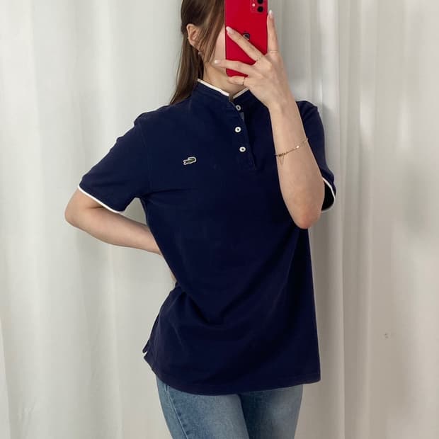 라코스테 네이비 차이나 카라
