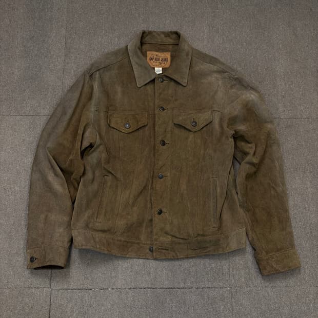 90‘s gap 소가죽 레더 트러커 자켓 m