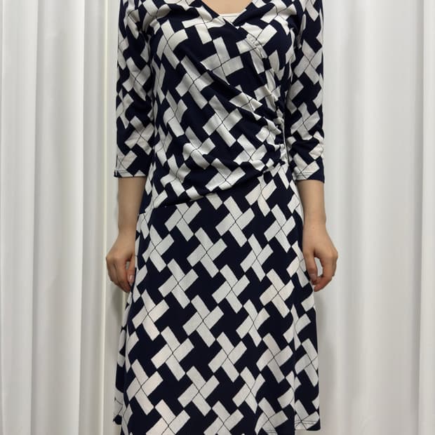 printing wrap dress