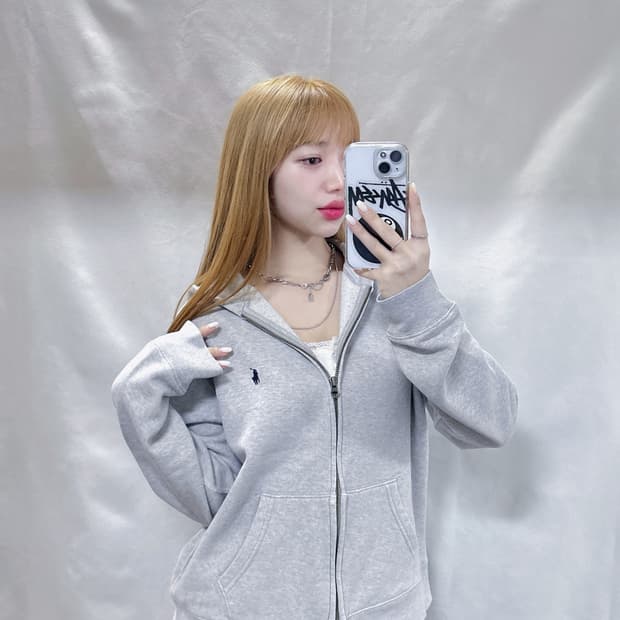 폴로 랄프로렌 그레이 포니 후드집업 