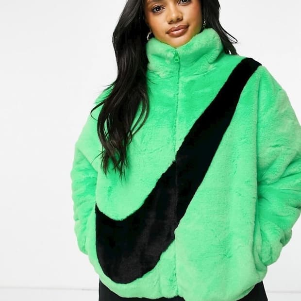 나이키 빅 스우시 플러시 후리스 뽀글이 풀 집 자켓 퍼 자켓S