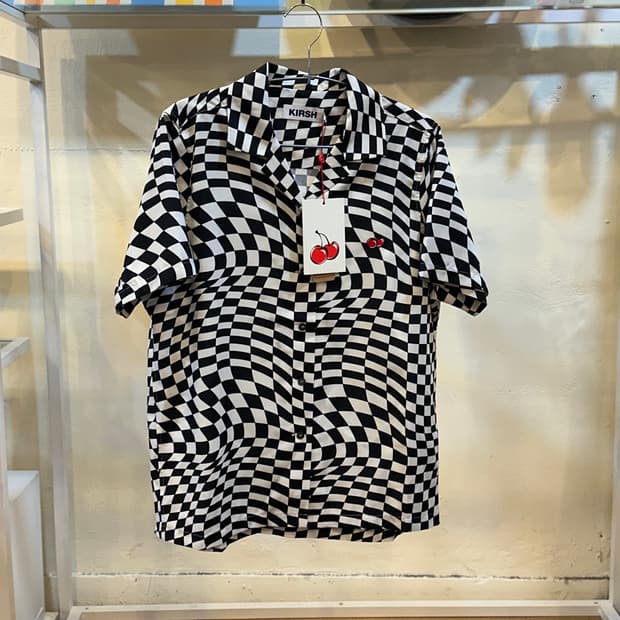  키르시 체커보드 반팔 셔츠 새상품