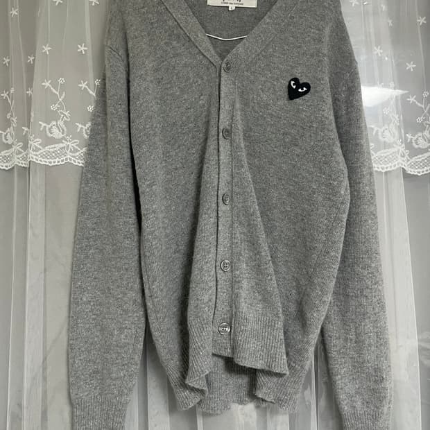 꼼데가르송 PLAY 가디건 L 그레이