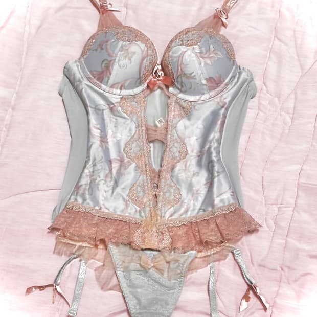 EBLIN 발레코어 코르셋 티팬티 세트