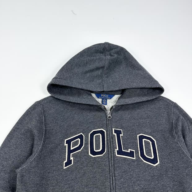 폴로 랄프로렌 키즈 이니셜 차콜 후드집업 (실측 S 여성추천)