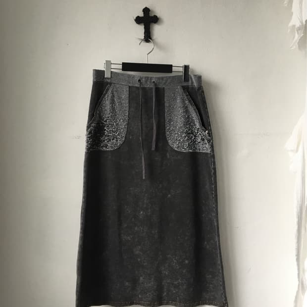 Damage point cotton skirt