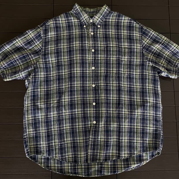 (L) 올드갭 플란넬 반팔 셔츠