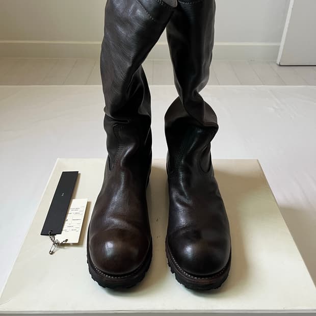 Julius AW07 Leather Drape Long Boots