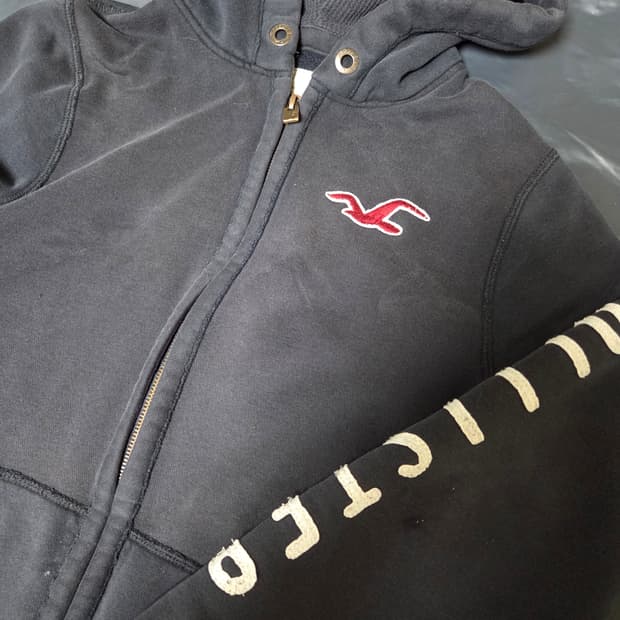 홀리스터 차콜 후드집업