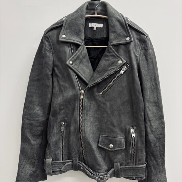 IRO 이로 글리페스페 양가죽 바이커 자켓