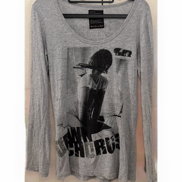 heaven and earth Y2K 갸루 프린팅 큐빅 티셔츠