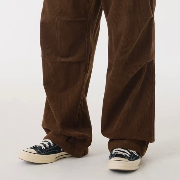무신사 스탠다드 코듀로이 파라슈트 팬츠 브라운 36