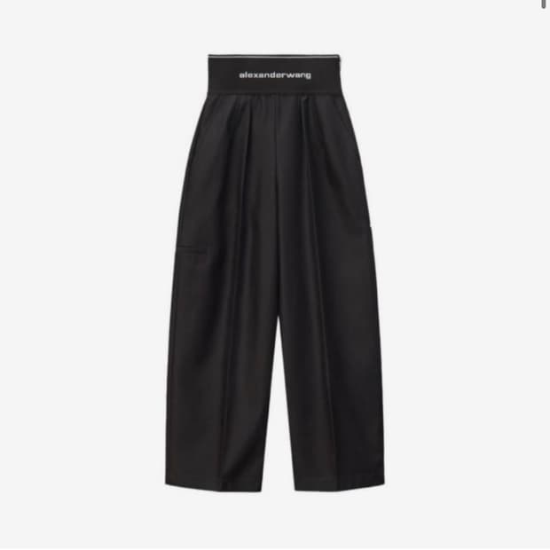 알렉산더왕 로고 캐롯 와이드팬츠