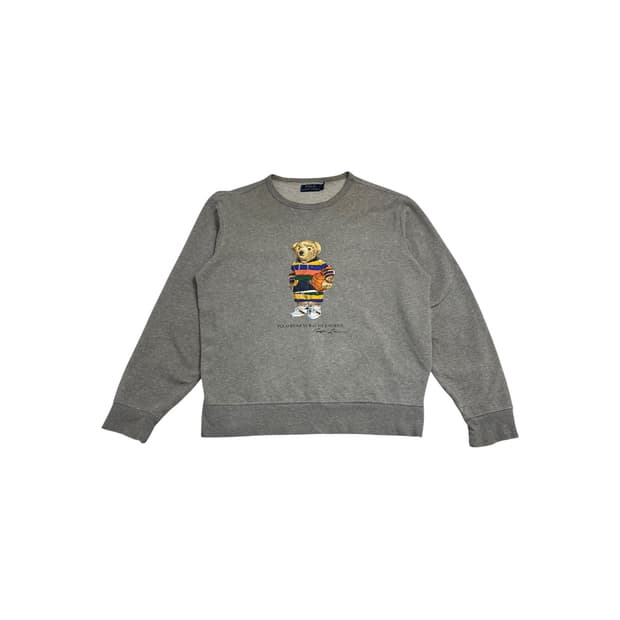 폴로 랄프로렌 베어 플리스 맨투맨 그레이