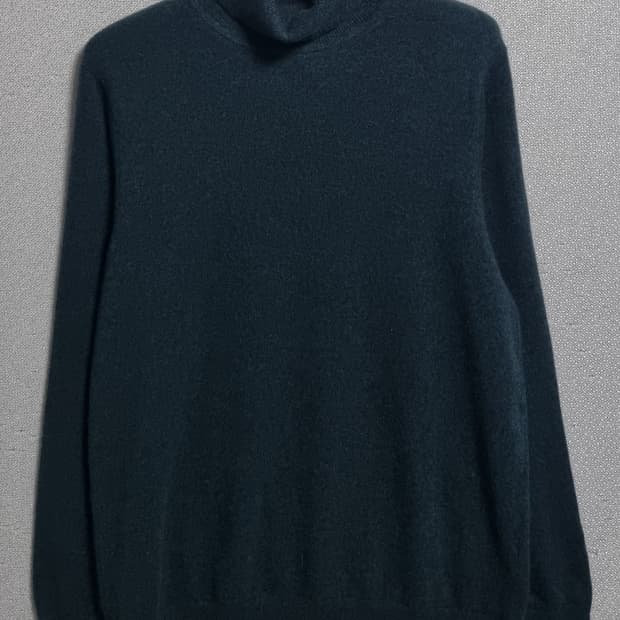 XL ) 유니클로 딥그린 캐시미어100% 목폴라 니트