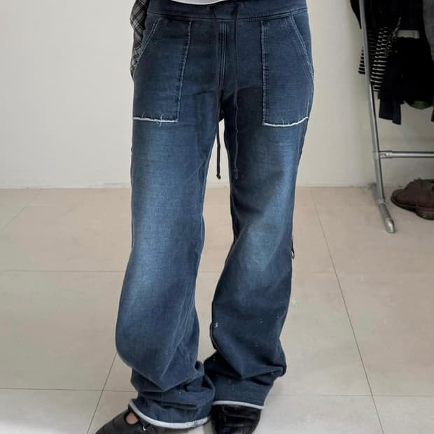 denim banding pants 트레이닝 데님팬츠