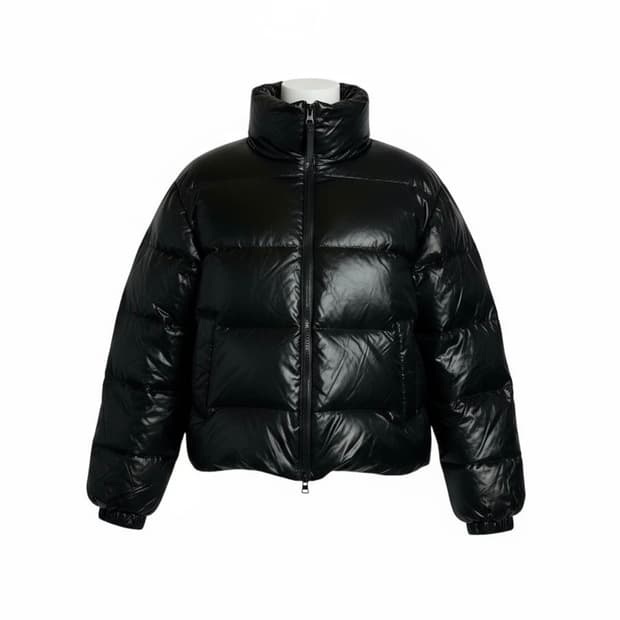 아디다스 유광 숏 패딩 L