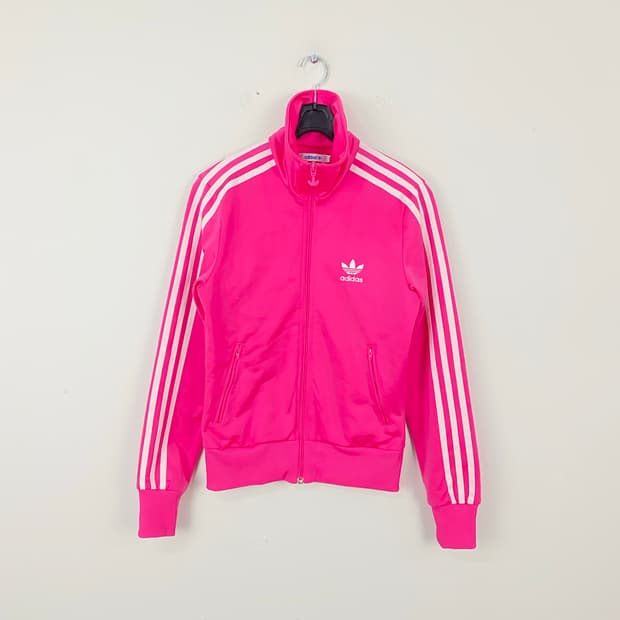 아디다스 핫핑크 백로고 파이어버드 트랙탑 져지 90