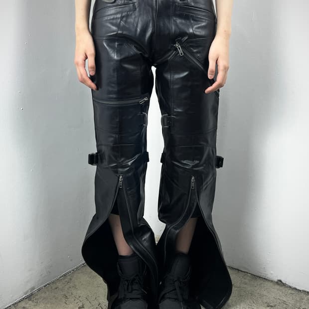 YOSHIYUKI KONISHI BONDAGE LEATHER PANTS 