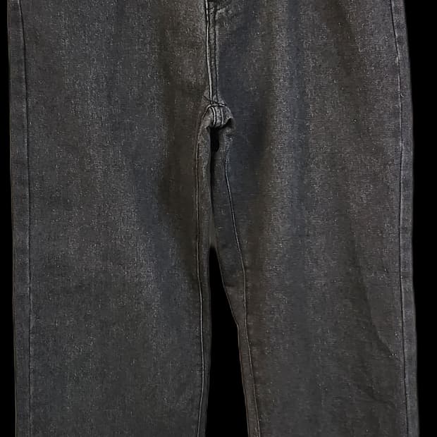 블랙 데님 와이드 팬츠 36