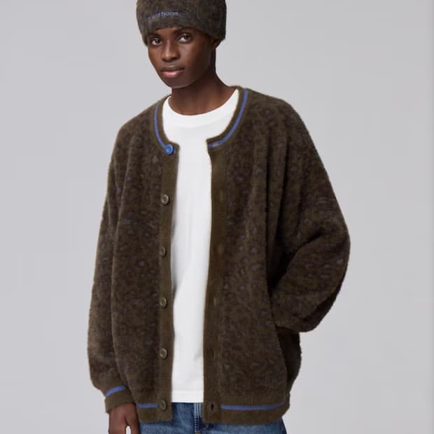 [3XL]GU x 언더커버 쉐기 크루넥 가디건 올리브