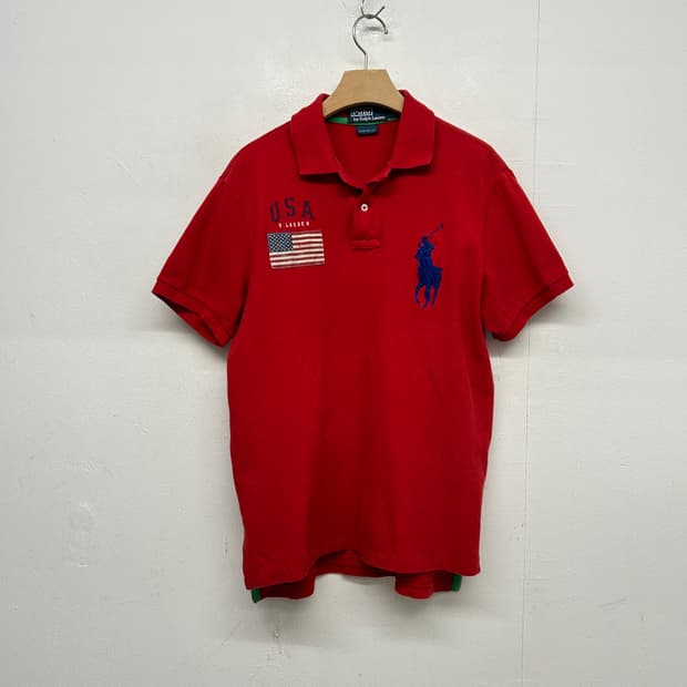 폴로 랄프로렌 빅포니 성조기 피케 티셔츠