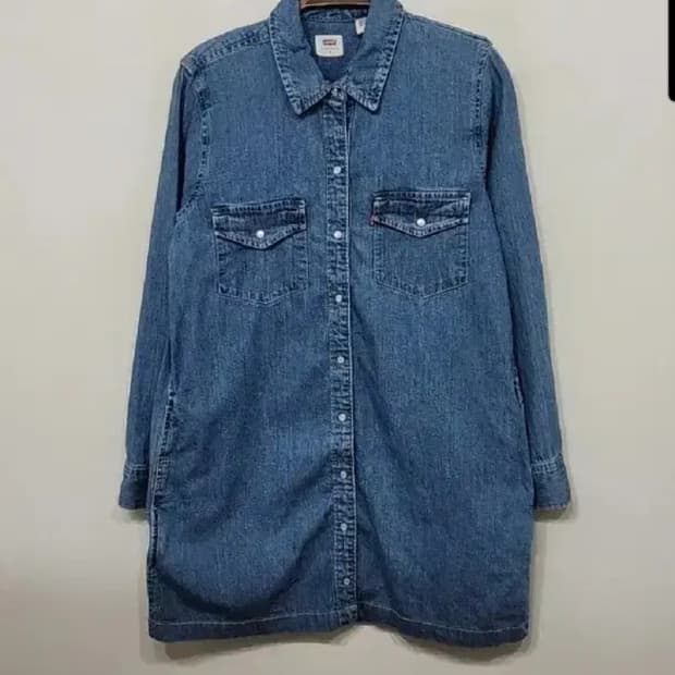 (M) 리바이스 청남방 중청 웨스턴 데님셔츠 롱셔츠 