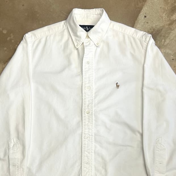 37-78 폴로랄프로렌 화이트 코튼 셔츠