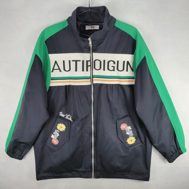 TG 자켓 AUTIFOIGUN 배색 꽃 자수