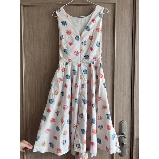 캐스키드슨 썸머 패턴 원피스 빈티지 여름 민소매 나시