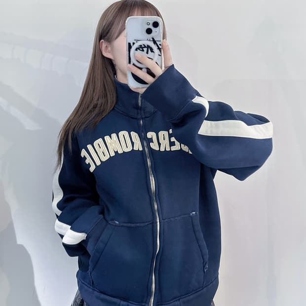 아베크롬비 네이비 빅로고 트랙탑