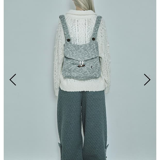 hugyourskin 허그유어스킨 니트 더플 백팩 그레이