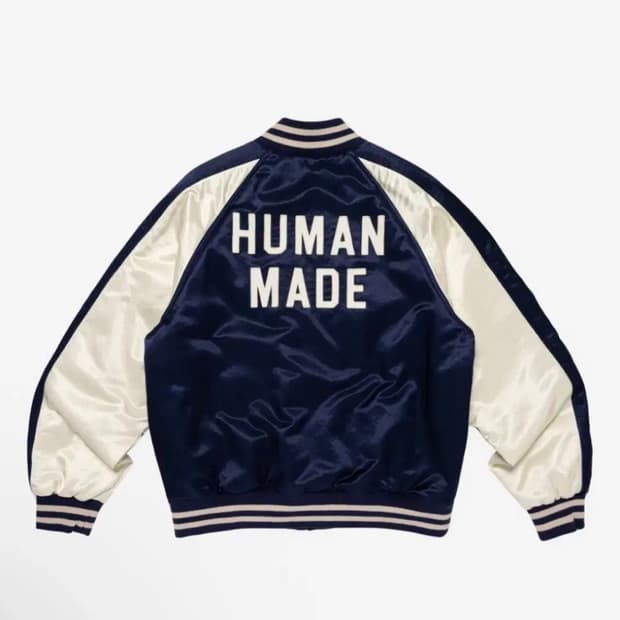 휴먼메이드 새틴 스타디움 자켓 네이비 M