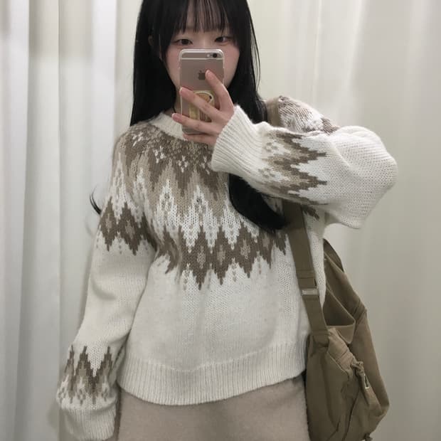 여리핏 노르딕 니트