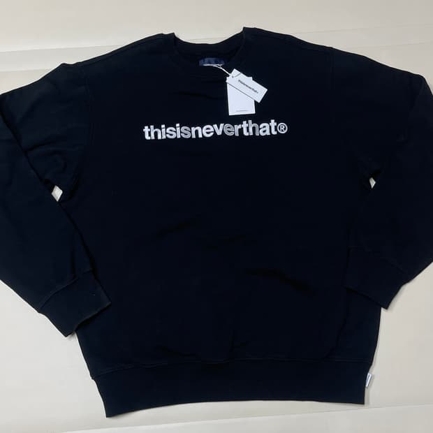 디스이즈네버댓(새상품) 블랙 맨투맨 XL