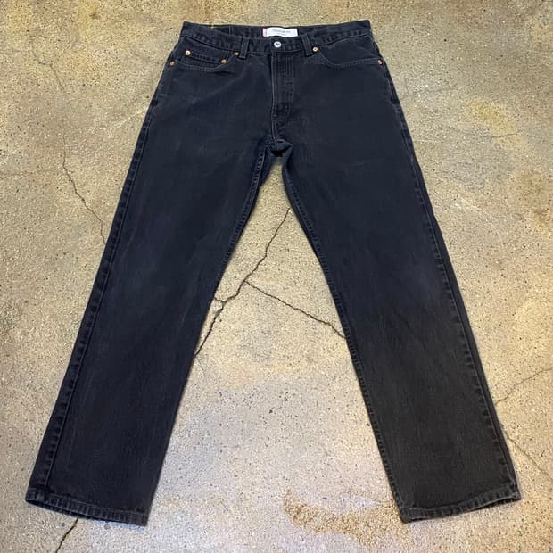 미국 빈티지 리바이스 505 레귤러핏 블랙진 청바지