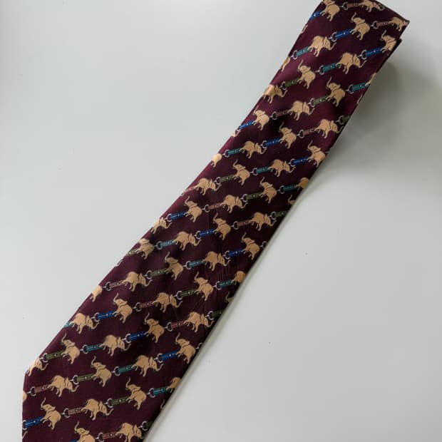 빈티지 실크 넥타이 8.8cm