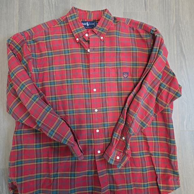 [폴로 랄프로렌] 더 빅 셔츠 레드 체크 XL