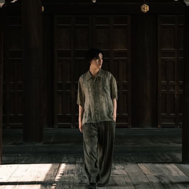 Peng Tai 펭타이 차이니즈 메디슨 다이드 실크 셔츠