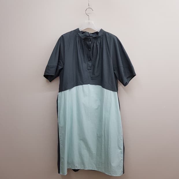한섬 래트 2022 셔츠형 배색 원피스 82-94-160사이즈