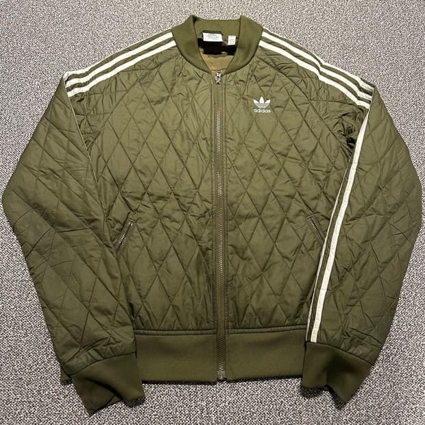 아디다스 유로파 퀄팅 카키 자켓 s