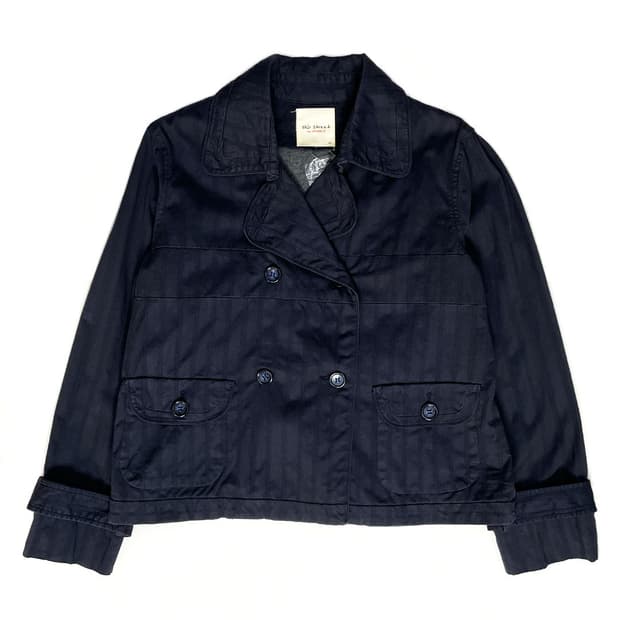 vintage 더블버튼 코튼 자켓