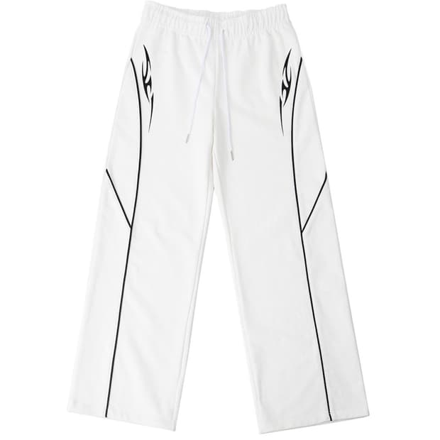 Repivv Piping Wide Pants 화이트 스웻 팬츠 바지