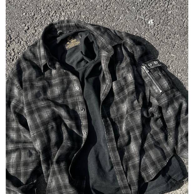 POC SERVICE 체크 셔츠