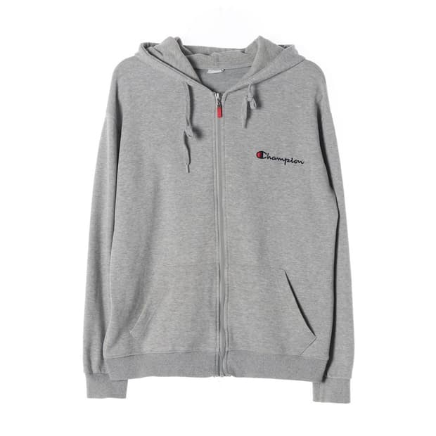 챔피언 리버스 위브 헤비웨이트 후드 집업 그레이 XL